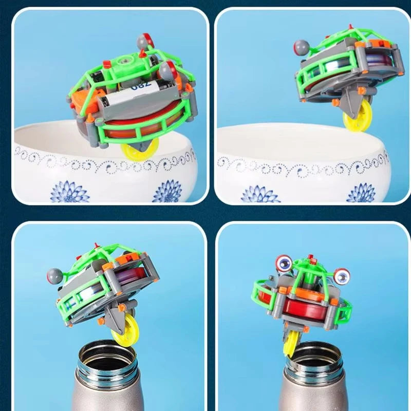 Novelty Magical Tumbler Unicycle Robot Electric Toy Tightrope Walker Balance Spin Car Assembling Interesting Gifts for Boys Girl