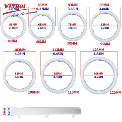 4/2/1PCS Car RGB Angel Eyes Dynamic with Turn Signal 60mm 70mm 80mm 90mm Halo Rings DRL Led Headlights Projector APP Control
