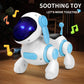 Electronic intelligent interactive robot dog, crawling dog toy with lights and music simulation, singing and interactive childre