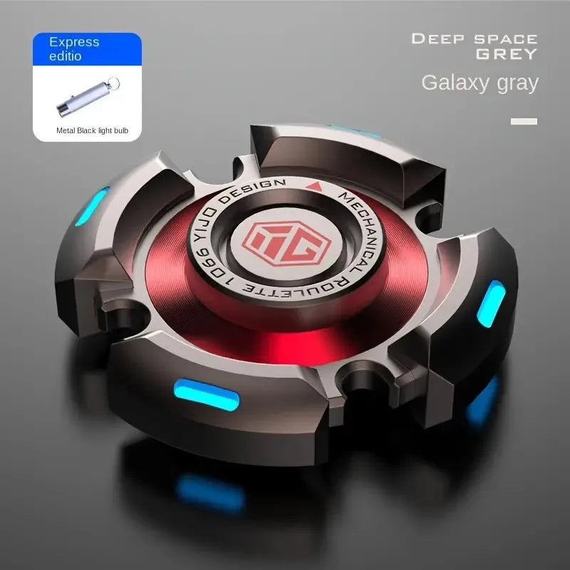 Fidget Spinners for Adults and Kids, Stress Anxiety ADHD Relief Figets Toy, Metal Finger Hand Spinner Toys with Luminous Light