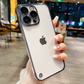 Frameless Luxury Plating Thin Case For iPhone 16 15 14 13 12 11 Pro Plus Max Promax Shockproof Lens Film Bumper Clear Hard Cover