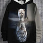 Men's Samurai Cat 3d Print Graphic Hoodies Men Fashion Oversized Hoodie Sweatshirt Coat Sweat Mens Clothes Sudaderas