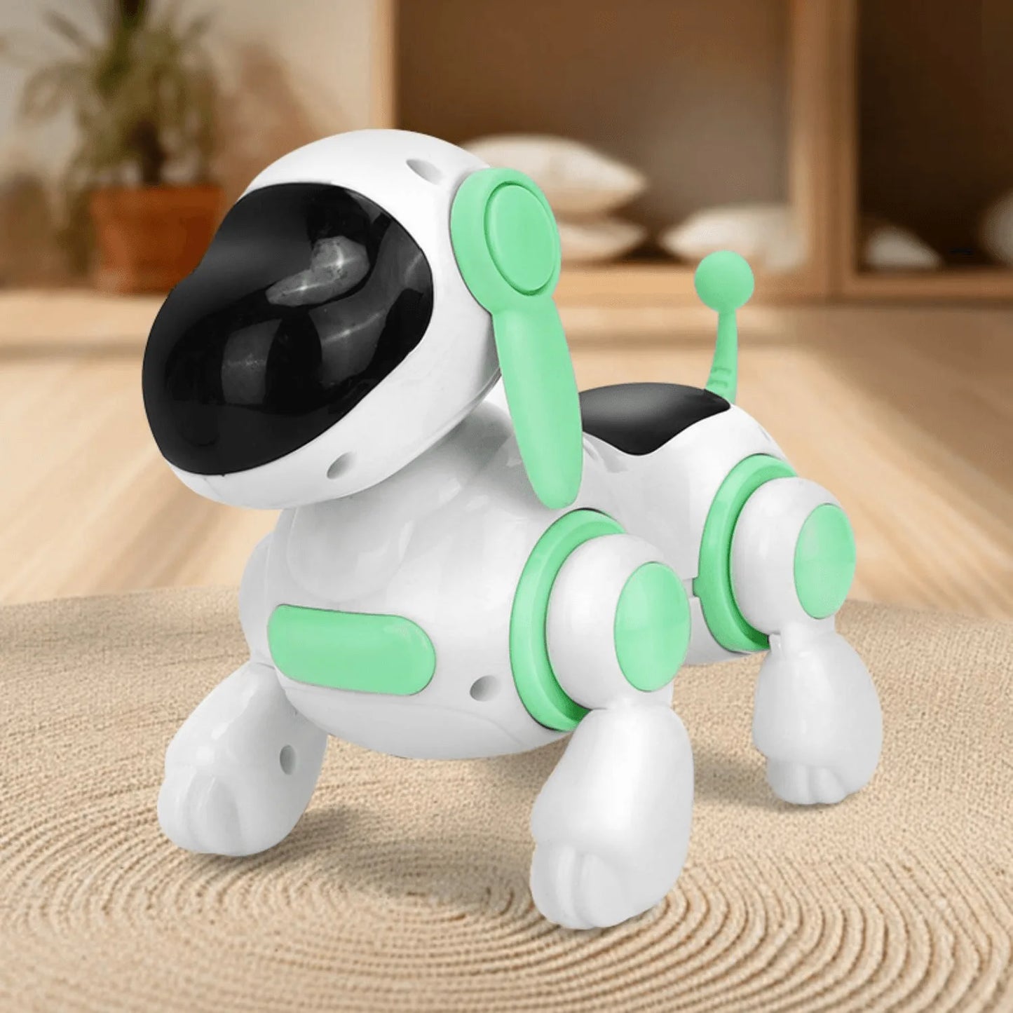 Electronic intelligent interactive robot dog, crawling dog toy with lights and music simulation, singing and interactive childre