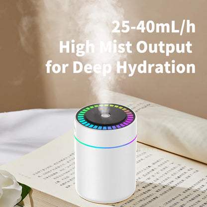Powerful and Efficient Air Humidifier 180ML Aromatherapy Aroma Diffuser Essential Oil with Colorful Lights for Home Car Bedroom