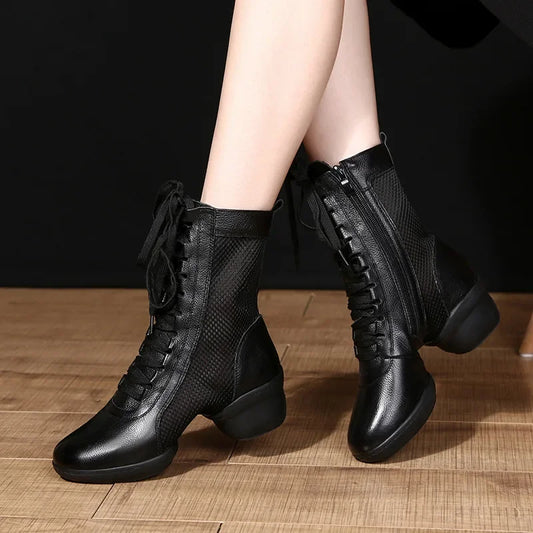 XIHAHA Dancing Boots Woman Jazz Dance Shoes High Quality Soft Women's Ballroom Modern Dancing Shoes Ladies Boots Sneakers