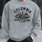 Men's autumn and winter warm casual loose Colombian architectural pattern printed long sleeved round neck sweatshirt