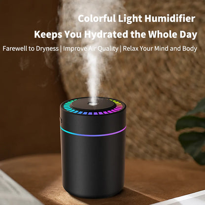 Powerful and Efficient Air Humidifier 180ML Aromatherapy Aroma Diffuser Essential Oil with Colorful Lights for Home Car Bedroom