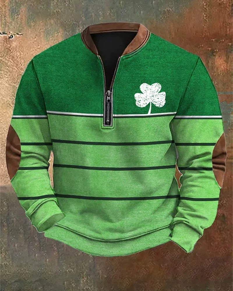 Mens 3D Digital Print Fashion Zip Up Hoodie For Spring And Autumn